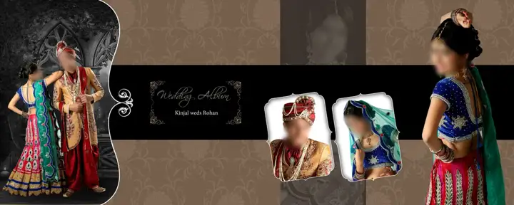 12x30 Karizma Photo Album PSD in Graceful Vintage Frame Style