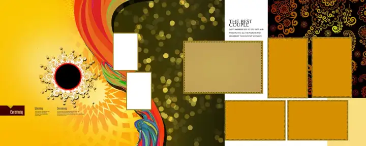 12x30 Photo Album PSD in Vibrant Watercolour Splash Style