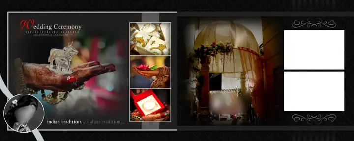 12x30 Wedding Photo Album PSD in Cinematic Lotus Design Style