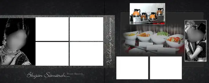 12x30 Wedding Photo Album PSD in Graceful Brush Strokes Style