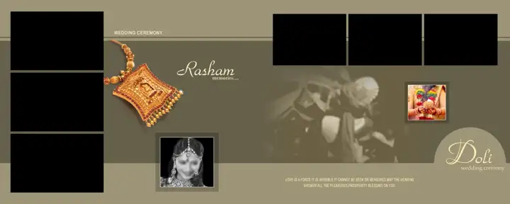 12x30 Wedding Photo Album PSD in Minimal Watercolour Splash Style