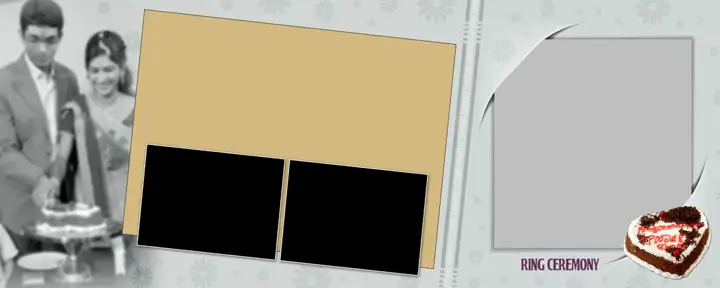 12x30 Wedding Photo Album PSD in Traditional Brush Strokes Style