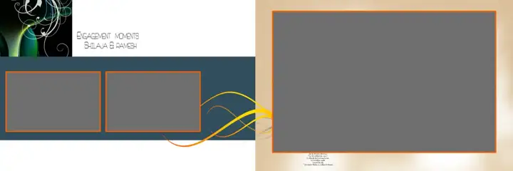 12x36 Engagement Wedding Album PSD in Artistic Damask Texture Style