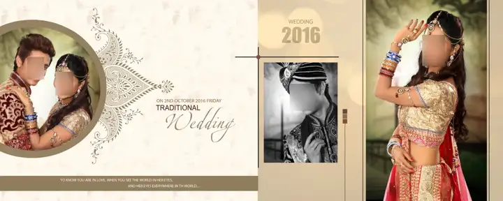 12x36 Engagement Wedding Album PSD in Traditional Kolam Pattern Style