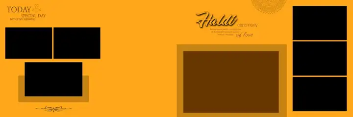 12x36 Haldi Wedding Album PSD in Premium Kolam Pattern Style