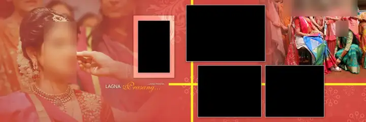 12x36 Indian Wedding Album PSD in Graceful Bokeh Lights Style
