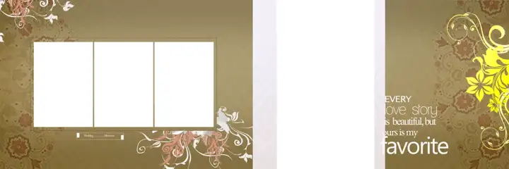 12x36 Indian Wedding Album PSD in Stylish Floral Border Style