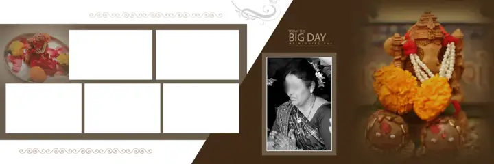 12x36 Indian Wedding Album PSD in Stylish Lace Ornaments Style