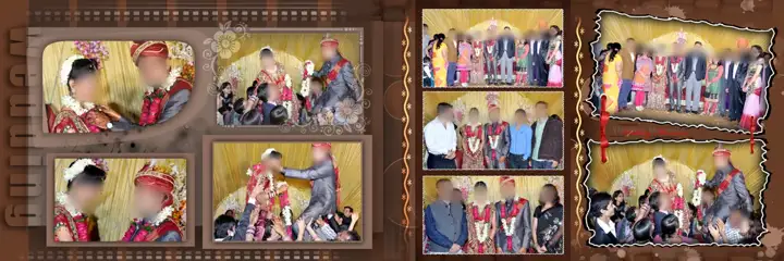 12x36 Karizma Wedding Album PSD in Regal Vintage Frame Style – free Wedding Album 12x36 PSD download