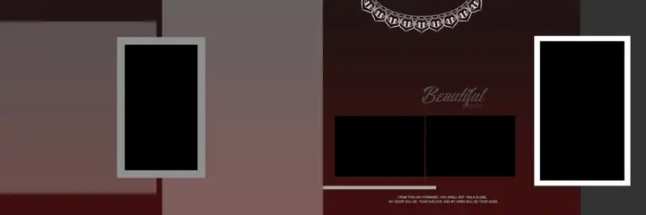 12x36 Wedding Album PSD in Luxury Paisley Pattern Style