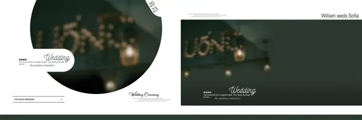 12x36 Wedding Album PSD in Stylish Watercolour Splash Style