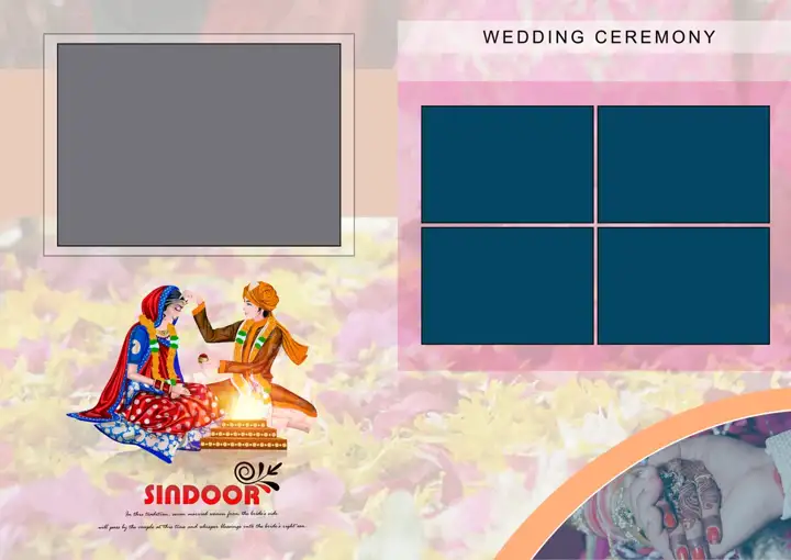 17x24 Wedding Photo Album PSD in Modern Lotus Design Style