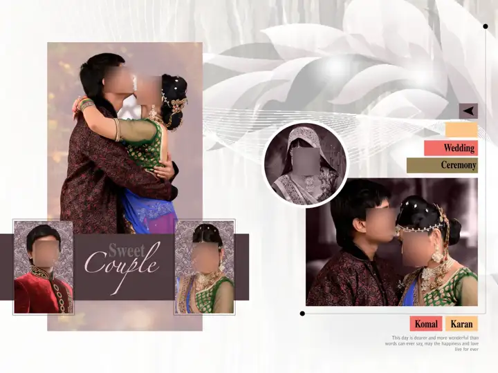 18x24 Wedding Photo Album PSD in Timeless Brush Strokes Style