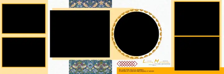 Artistic & Charming Wedding Album 12x36 PSD with Lotus Design