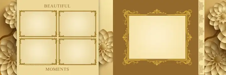 Artistic & Classic Wedding Album 12x36 PSD with Glitter Accents