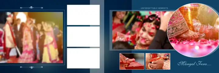 Artistic & Fresh Wedding Album 12x36 PSD with Kolam Pattern