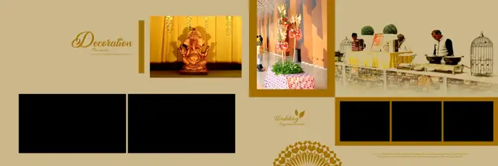 Artistic & Graceful Wedding Album 12x36 PSD with Peacock Art
