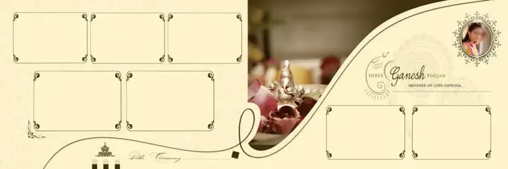 Artistic & Modern Wedding Album 12x36 PSD with Floral Border