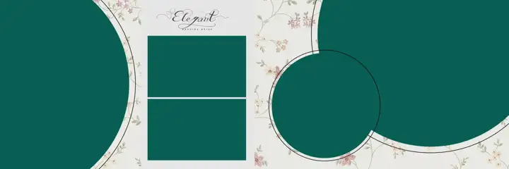 Artistic & Ornate Wedding Album 12x36 PSD with Paisley Pattern