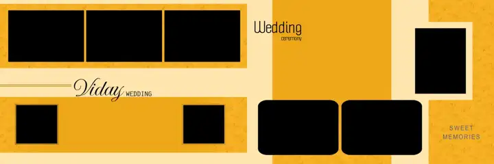 Artistic & Rich Maroon Wedding Album 12x36 PSD with Damask Texture