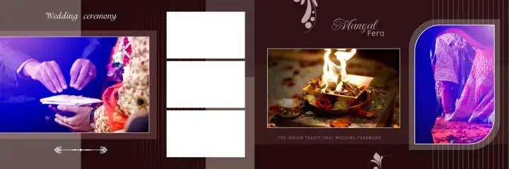 Artistic & Royal Wedding Album 12x36 PSD with Damask Texture