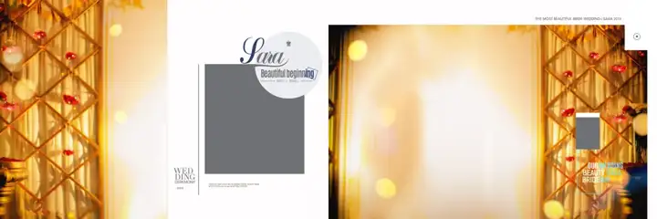 Artistic Wedding Album 12x36 PSD – Kolam Pattern