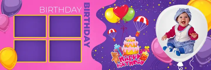 Birthday & Baby Album 12x36 PSD – Timeless Peacock Art Design