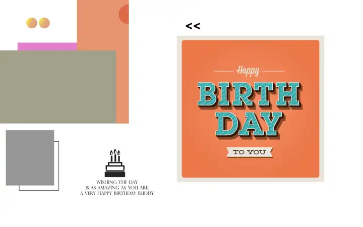 Birthday & Baby Album PSD in Bright Royal Arch Style