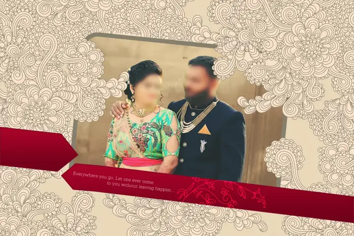 Bright Album Cover PSD for Wedding – Gold Frame