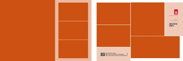 Bright & Charming Wedding Album 12x36 PSD with Brush Strokes