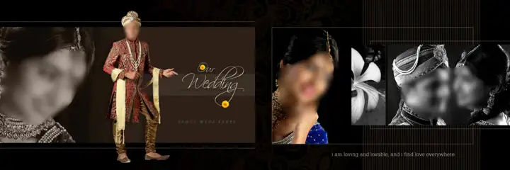 Bright Karizma Wedding Album 12x36 PSD with Watercolour Splash
