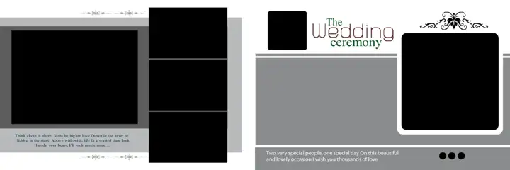 Bright & Royal Wedding Album 12x36 PSD with Paisley Pattern