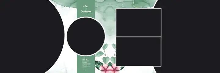 Bright & Soft Pastel Wedding Album 12x36 PSD with Temple Motif