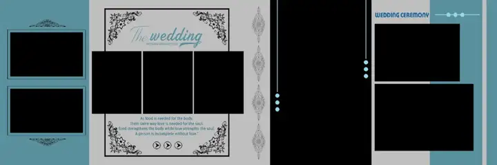 Bright & Stylish Wedding Album 12x36 PSD with Glitter Accents