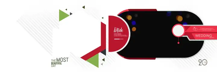 Bright & Vibrant Wedding Album 12x36 PSD with Floral Border