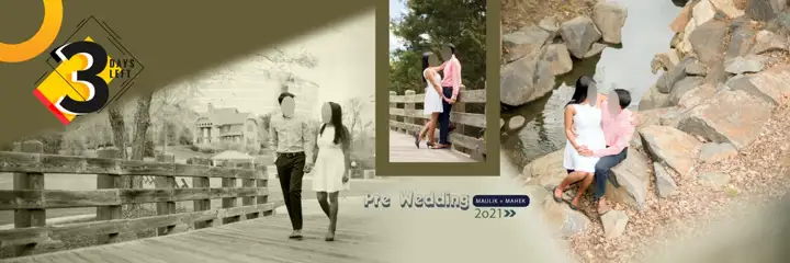 Charming & Artistic Wedding Album 12x36 PSD with Temple Motif