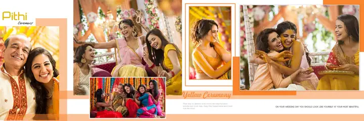 Charming & Bright Wedding Album 12x36 PSD with Pastel Clouds
