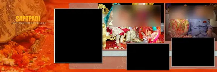 Charming & Traditional Wedding Album 12x36 PSD with Damask Texture