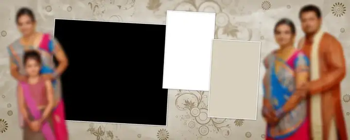 Charming Wedding Photo Album 12x30 PSD with Paisley Pattern