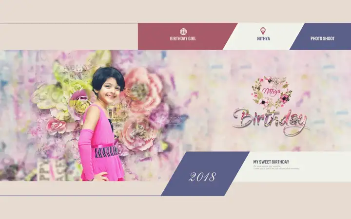 Cinematic Birthday & Baby Album PSD – Brush Strokes