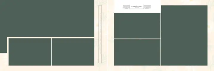 Cinematic & Graceful Wedding Album 12x36 PSD with Paisley Pattern