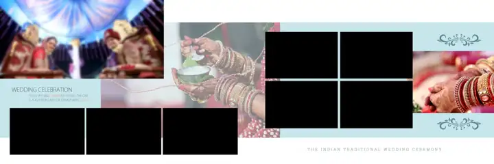 Cinematic Wedding Album 12x36 PSD for Karizma – Watercolour Splash