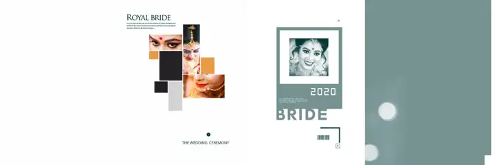 Cinematic Wedding Album 12x36 PSD with Peacock Art