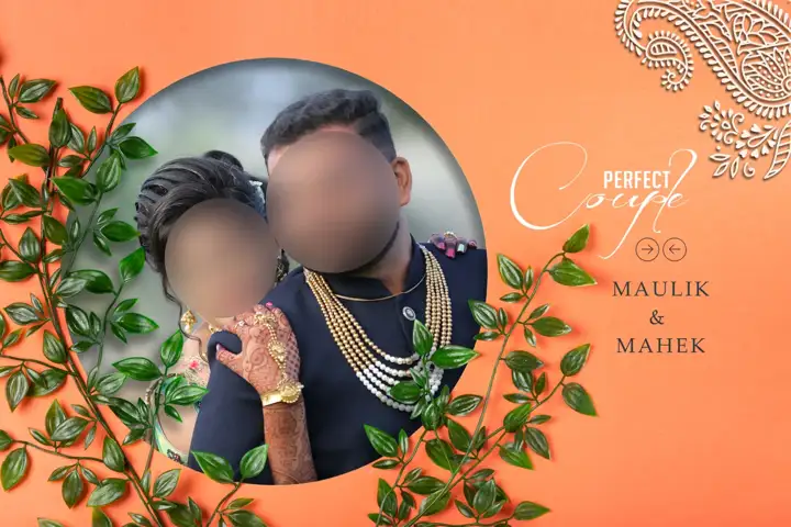 Classic Album Cover PSD with Floral Border