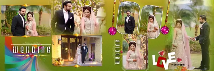 Classic & Bright Wedding Album 12x36 PSD with Lotus Design