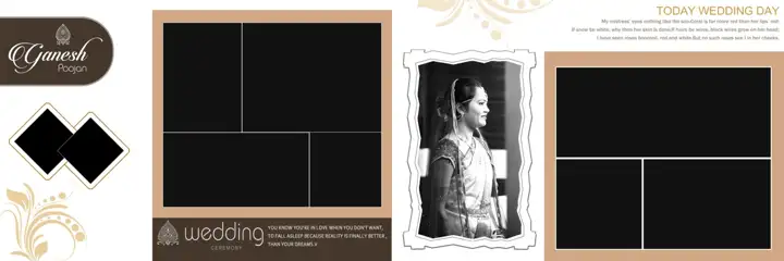 Classic Damask Texture Wedding Album 12x36 PSD
