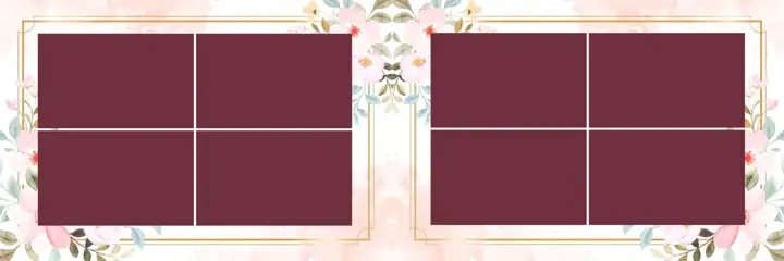 Classic & Floral Wedding Album 12x36 PSD with Kolam Pattern