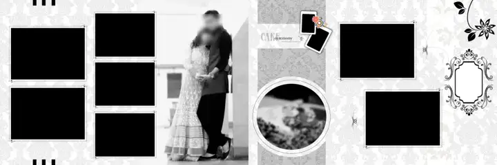 Classic & Minimal Wedding Album 12x36 PSD with Mandala Art