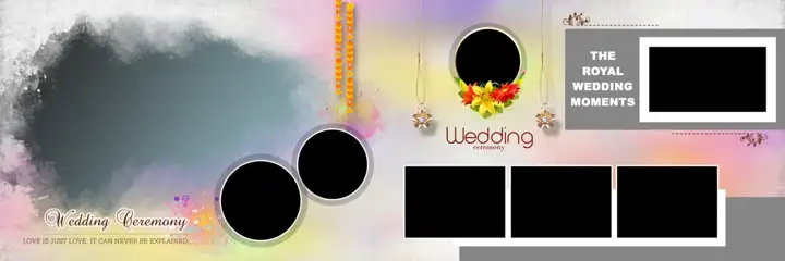 Classic & Premium Wedding Album 12x36 PSD with Temple Motif