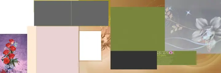 Classic & Traditional Wedding Album 12x36 PSD with Floral Border